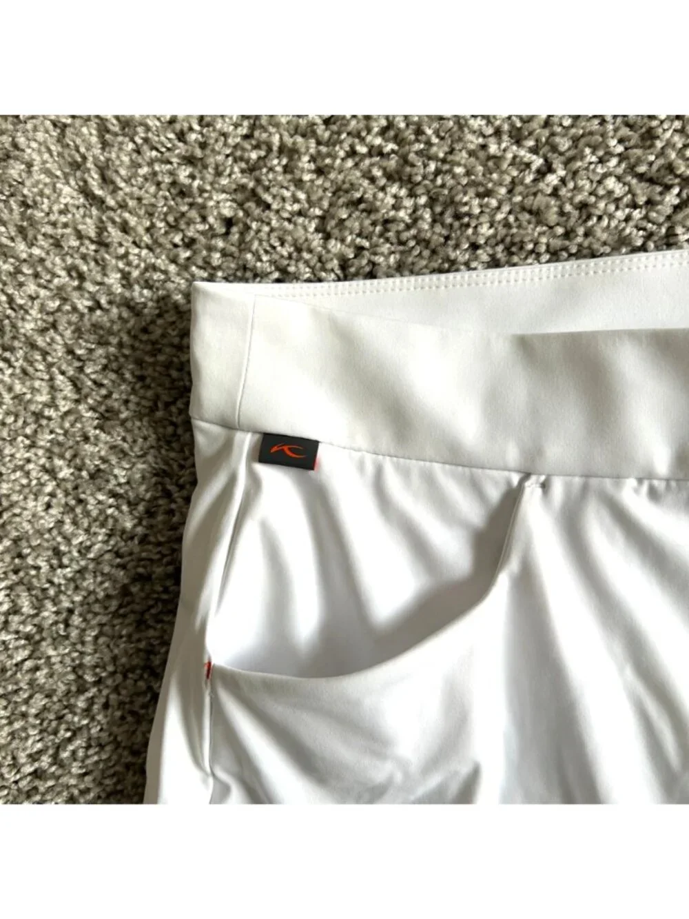 Kjus Women's Sz XL White Suisi Skort Lightweight Stretch Fabric With Pockets